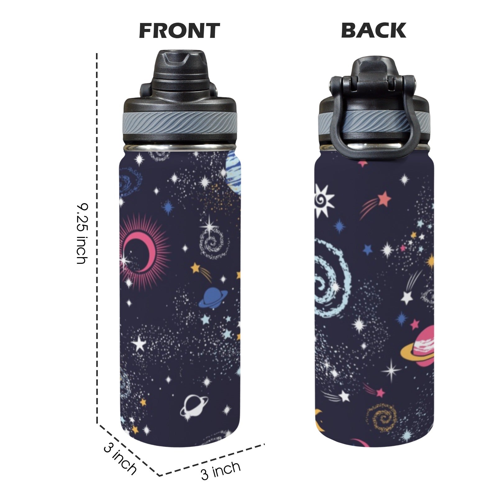 Galaxy - Insulated Water Bottle with Dual-Use Lid (18oz) Insulated Water Bottle with Dual-Use Lid (18oz) Printed Offshore Space
