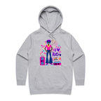 I Love Retro - Womens Hoodie Grey Marle Womens Hoodie Printed In Australia Retro