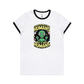 Alien, I'm Not Saying It Was Humans Women's AS Colour Ringer Tee White Black Womens Ringer T-shirt Printed In Australia Sci Fi