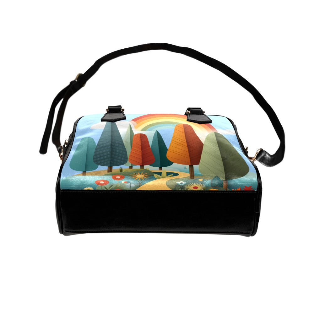Colourful Trees Shoulder Handbag