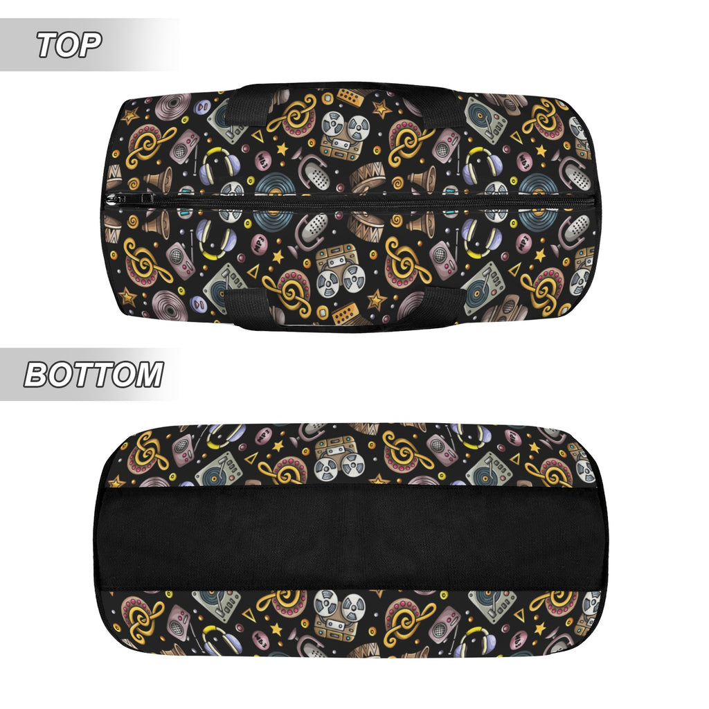 Retro Music Mix Duffle Bag Duffle Bag Printed Offshore
