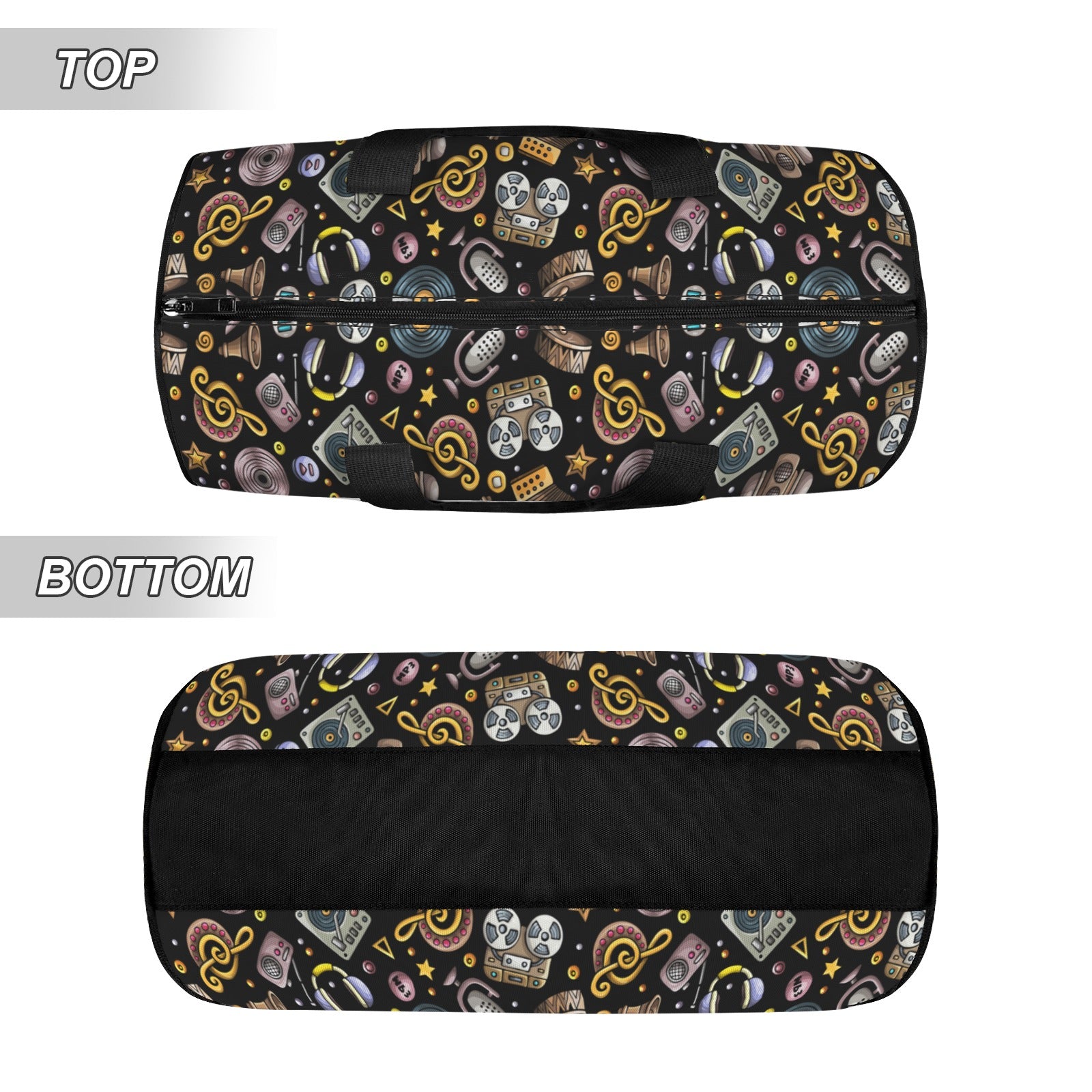Retro Music Mix Duffle Bag Duffle Bag Printed Offshore