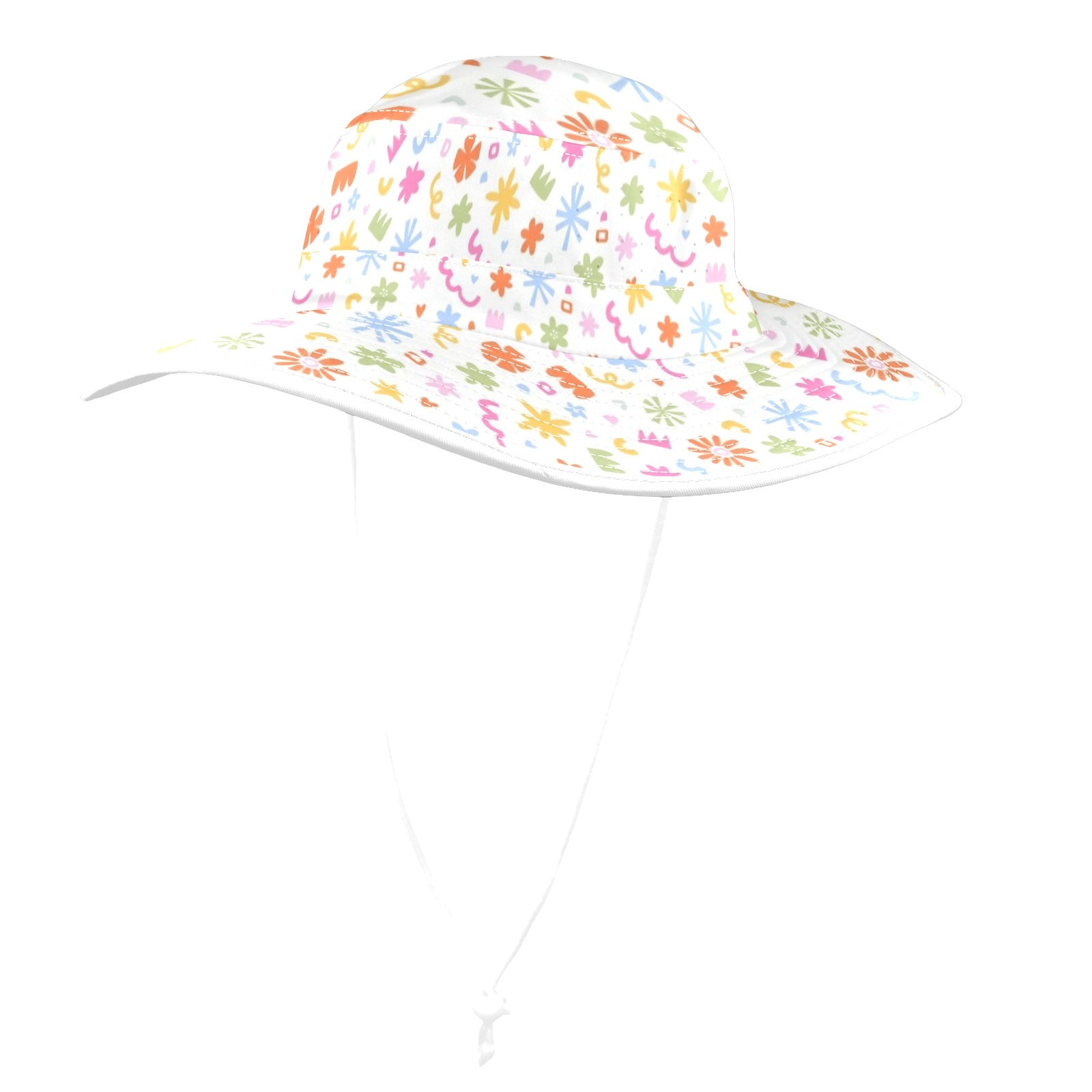 Abstract Colourful Shapes - Wide Brim Bucket Hat Wide Brim Bucket Hat Printed Offshore