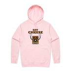 Say Cheese, Retro Camera - Mens Hoodie Pink Mens Hoodie Printed In Australia Retro