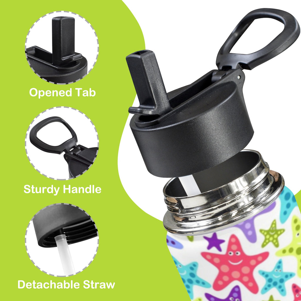 Starfish 12oz Kids Water Bottle with Straw Lid