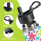 Starfish 12oz Kids Water Bottle with Straw Lid