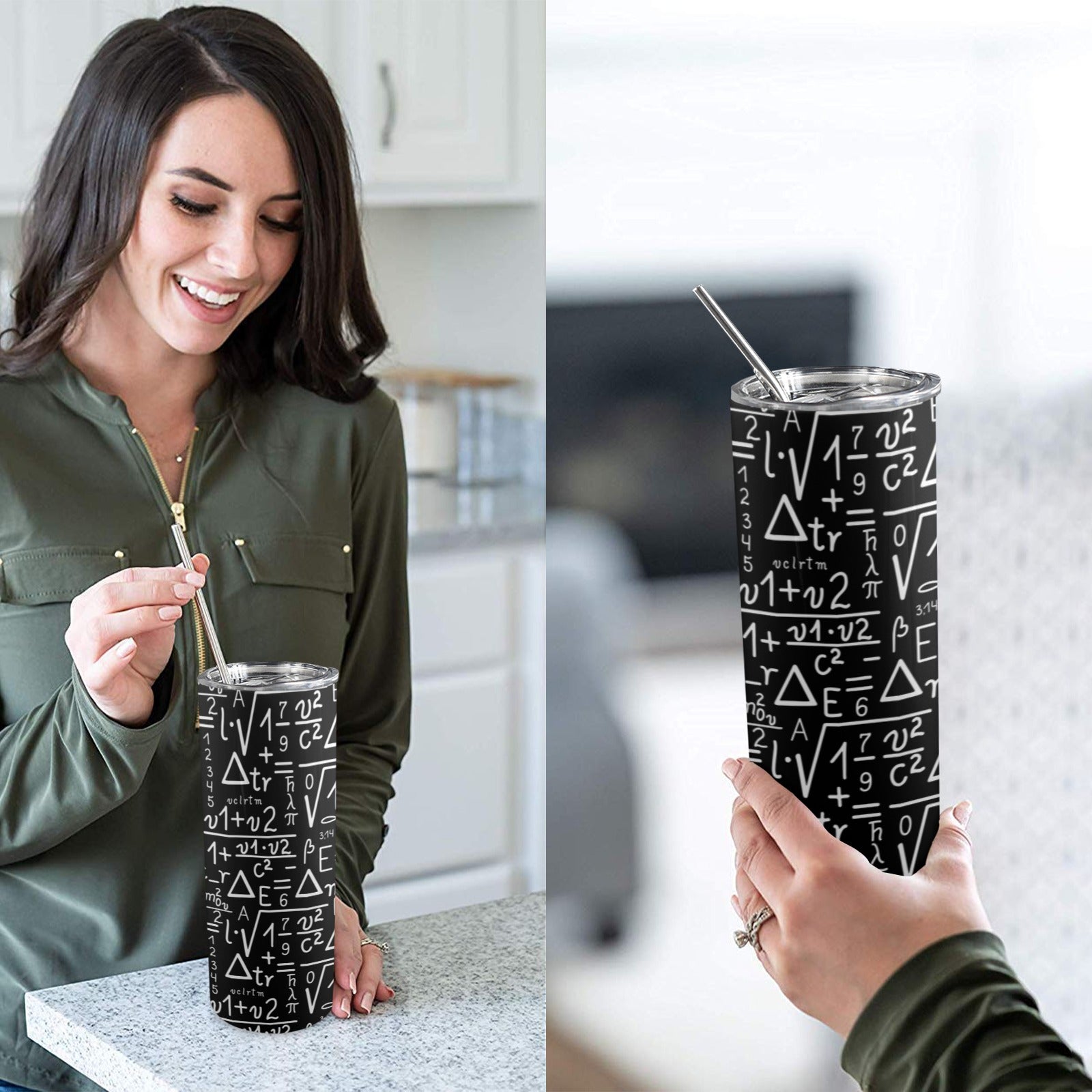 Mathematics - 20oz Tall Skinny Tumbler with Lid and Straw