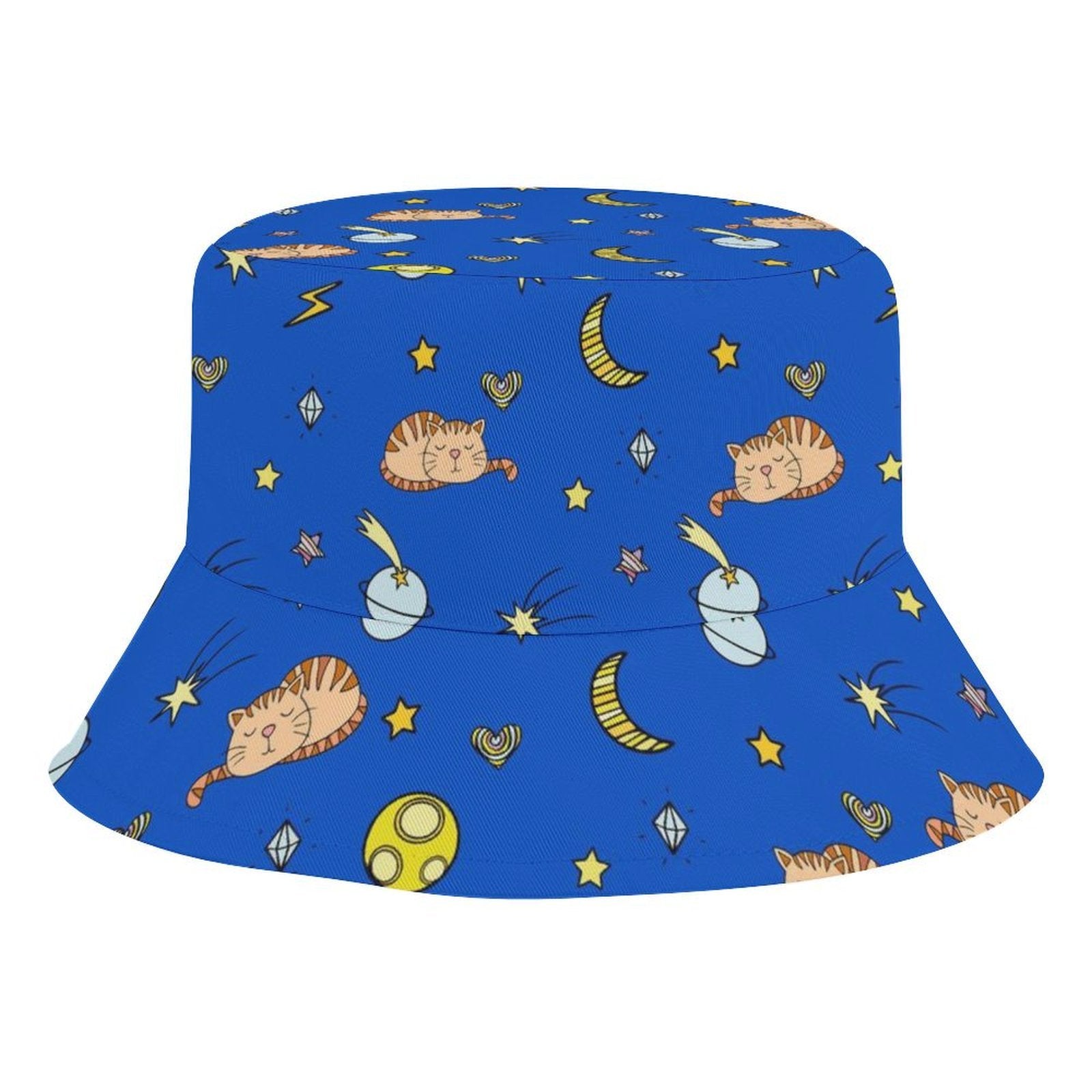 Cats In Space - Kids Bucket Hat white Kids Bucket Hat animal Printed Offshore Space
