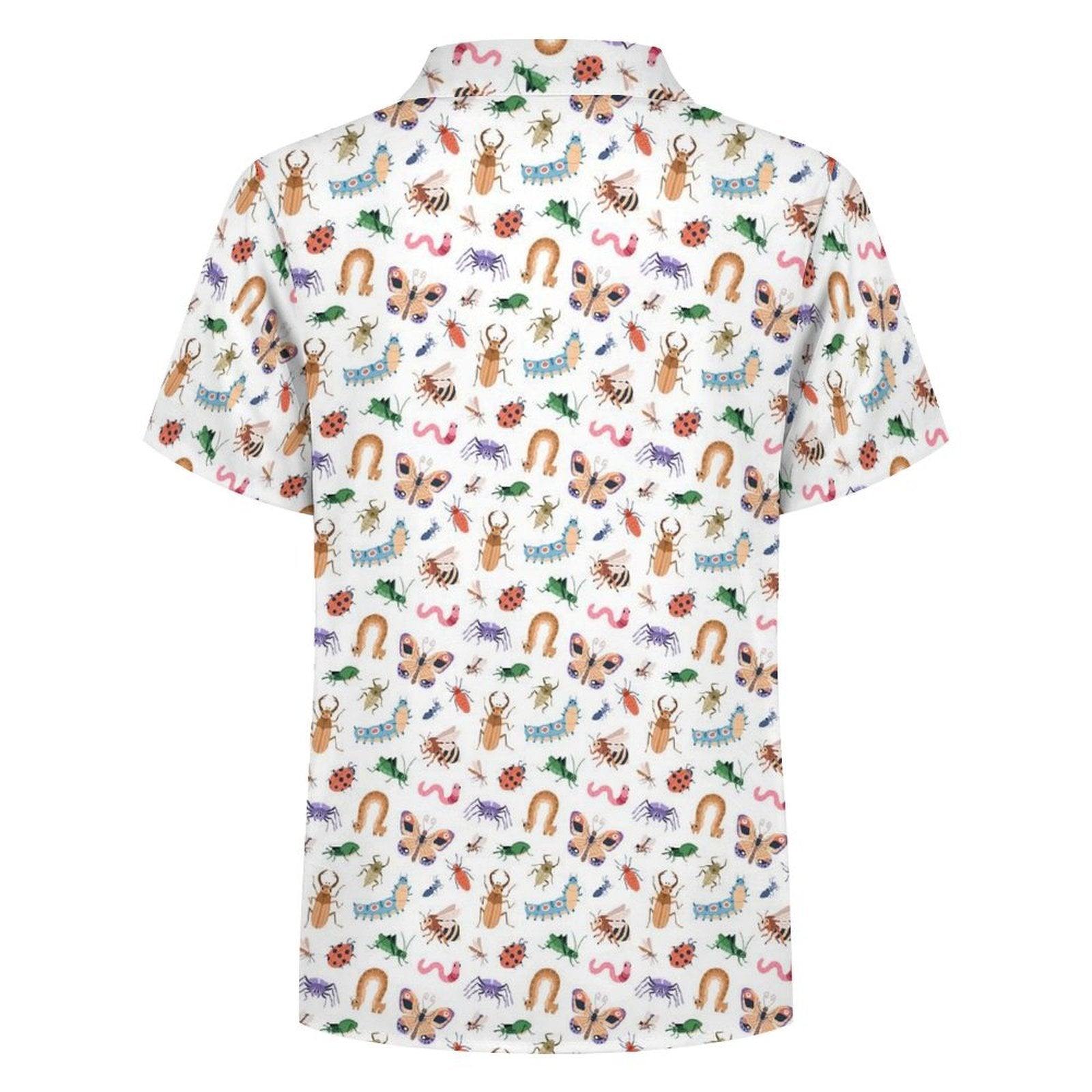 Cute Bugs Kids Youth Short Sleeve Button Up Shirt