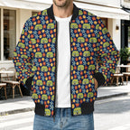 Hippie Caravan Men's Casual Zip‑Up Bomber Jacket