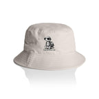 Tortoise, Slow Walking Club - AS Colour Bucket Hat Bone One Size As Colour Bucket Hat animal Printed In Australia