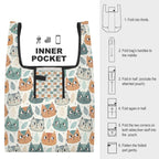Cat Faces - Collapsible Shopping Bag