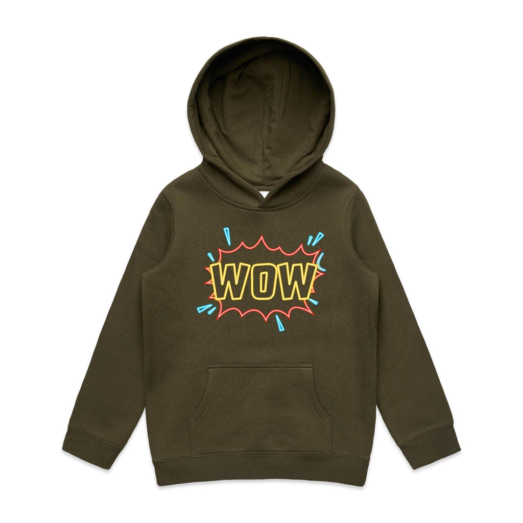 Wow - Kids Hoodie Army Kids Hoodie Printed In Australia