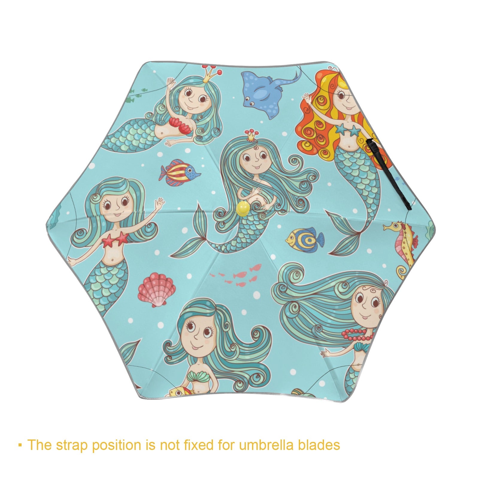Mermaids Kids Safe Round Corner Umbrella Kids Safe Round Corner Umbrella Ocean Printed Offshore