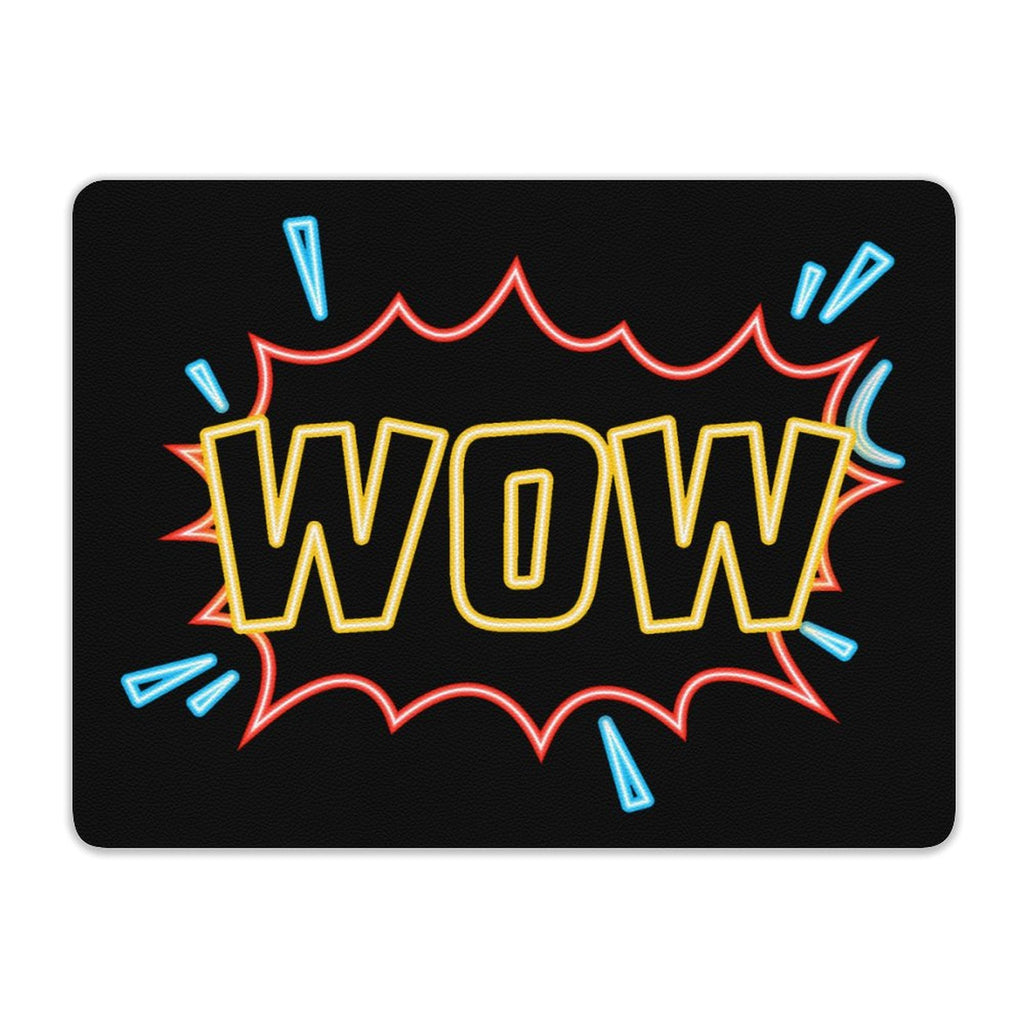 Wow, Comic Book Leather Mouse Pad Leather Mouse Pad comic Printed Offshore