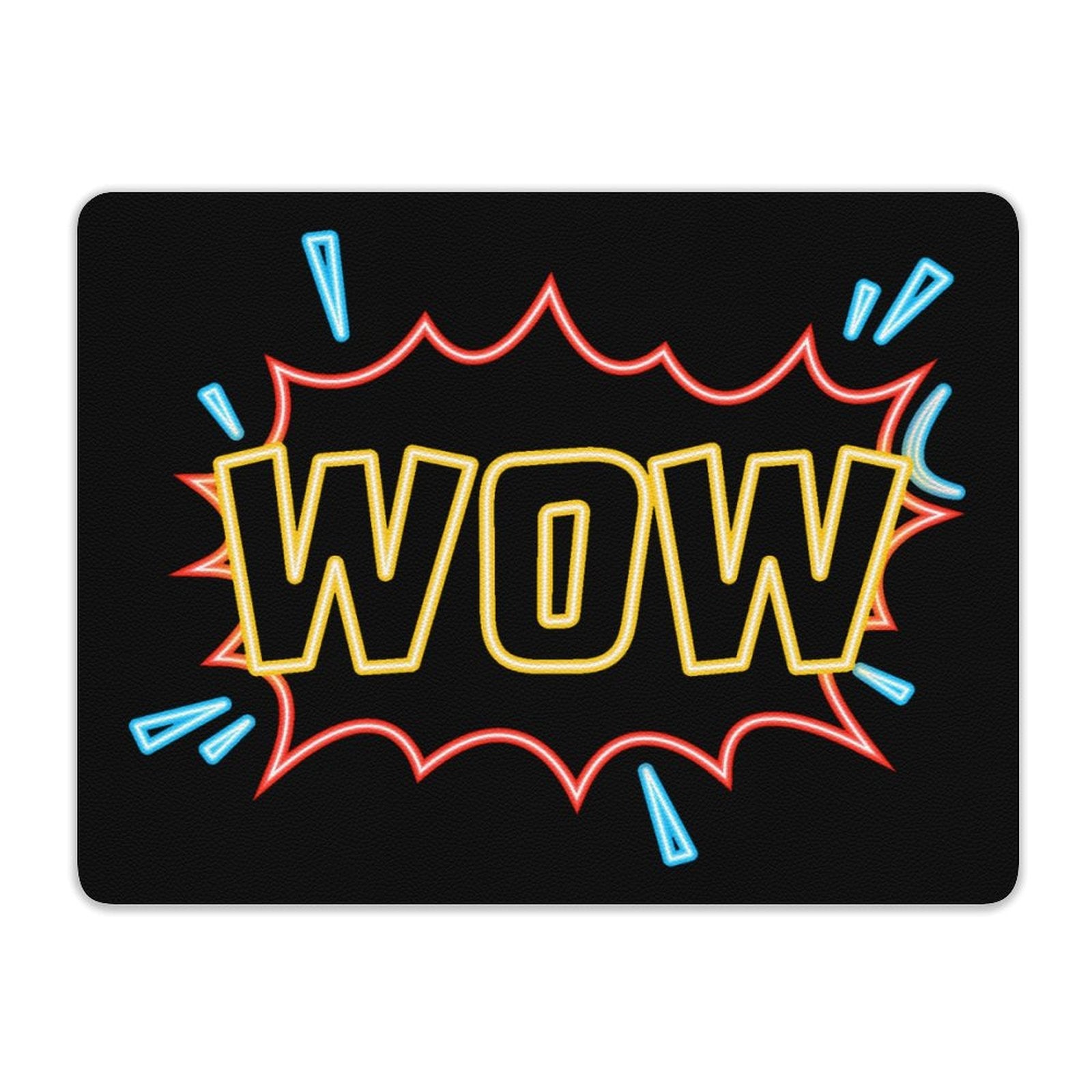 Wow, Comic Book Leather Mouse Pad Leather Mouse Pad comic Printed Offshore