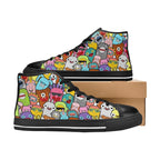 Happy Monsters - Men's High Top Canvas Shoes