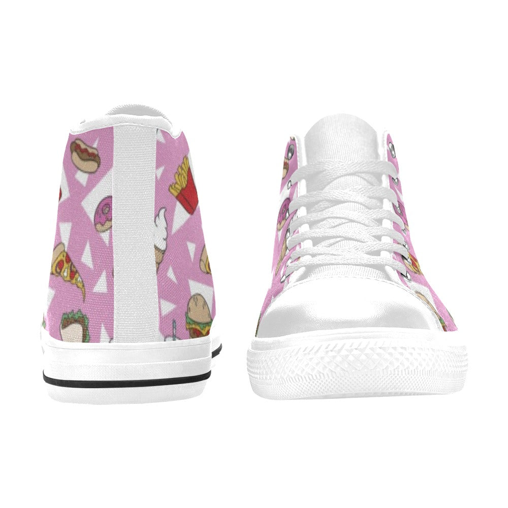 Fast Food - Kids High Top Canvas Shoes