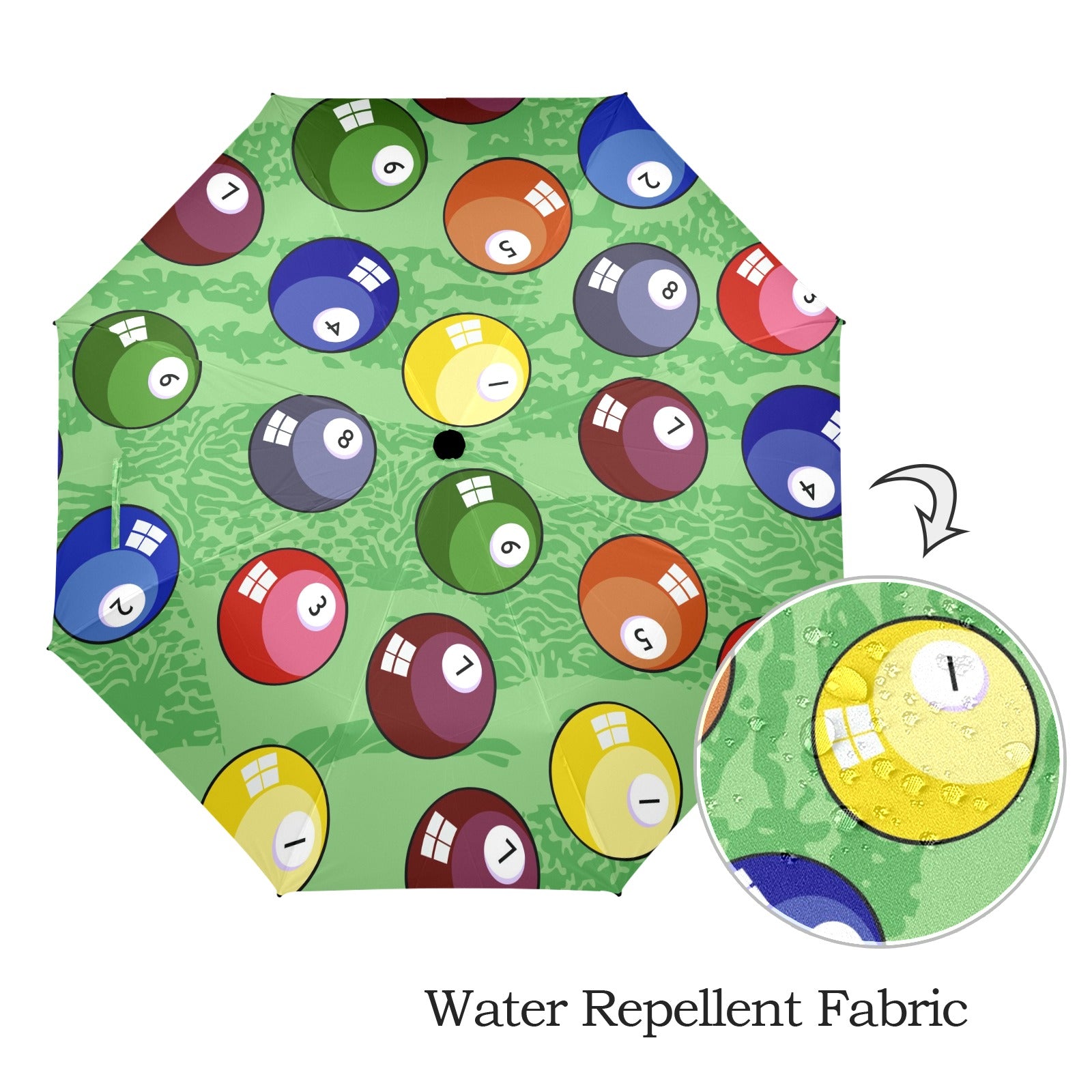 Pool Balls - Semi-Automatic Foldable Umbrella (Model U12) Semi-Automatic Foldable Umbrella (U12)