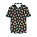 Colourful Cassettes Men's Short Sleeve Hawaiian Shirt Men's Hawaiian Shirt (New) Music Printed Offshore Retro