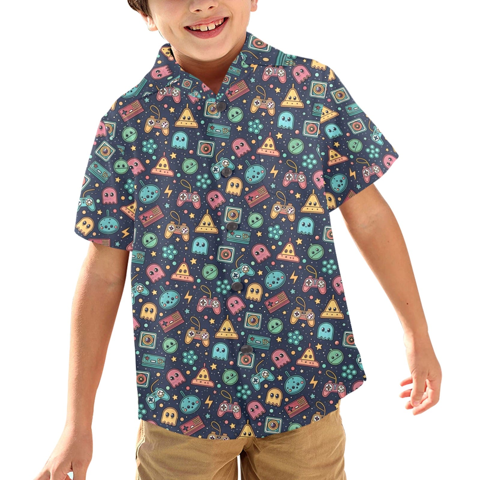 Video Game Junior Kids Hawaiian Shirt