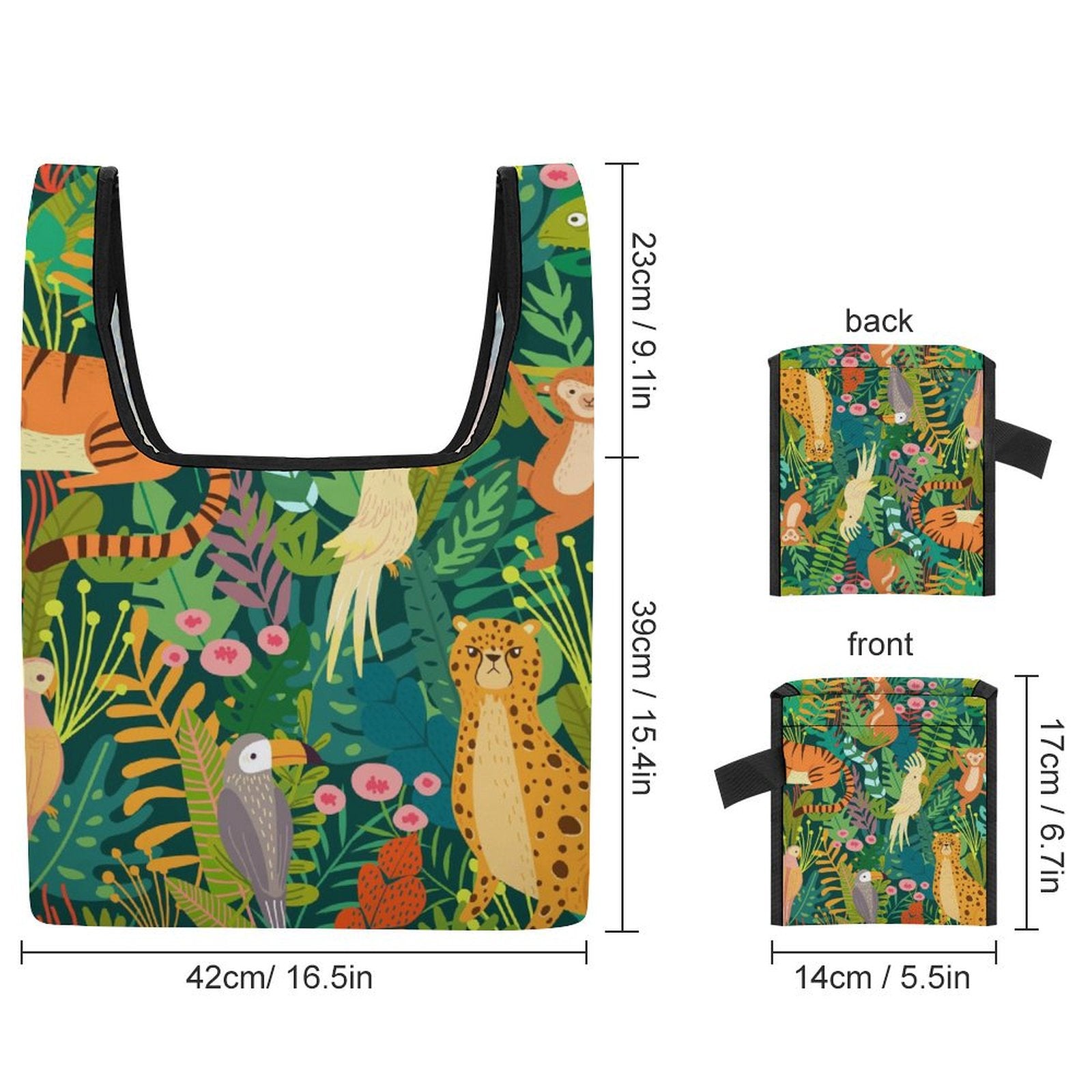 Jungle Animals - Collapsible Shopping Bag