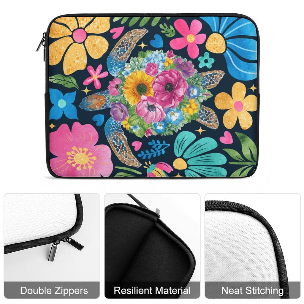 Boho Turtle Laptop Sleeve (Multiple Sizes) Laptop Sleeve Ocean Printed Offshore