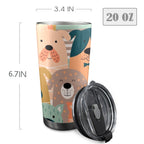 Lots Of Dogs - 20oz Mobile Tumbler with Lid (Black Lock) 20oz Travel Mug animal Printed Offshore