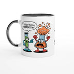 Personalised I Think You're Overreacting Chemistry 11oz Ceramic Mug Ceramic Black Personalised 11oz Mug Printed Offshore Science
