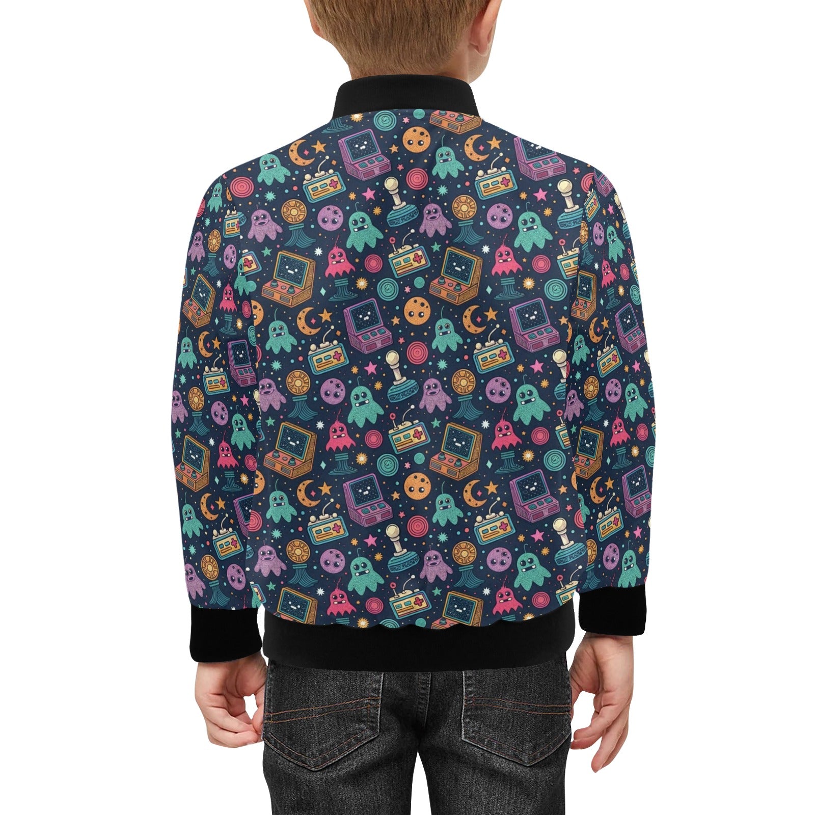 Space Arcade Kids Bomber Jacket