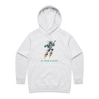 Alien Invasion, We Come In Peace - Womens Hoodie White Marle Womens Hoodie Printed In Australia Sci Fi