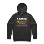 Adulting, One Star - Mens Hoodie Coal Mens Hoodie Printed In Australia
