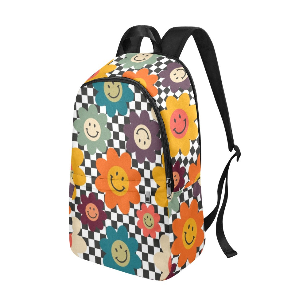 Happy Retro Flowers - Fabric Backpack