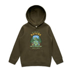 Be One With Nature, Skeleton - Kids Hoodie Army Kids Hoodie Printed In Australia