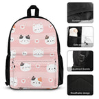 Pink Cats - Three Piece Backpack Set