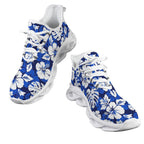 Blue Hawaiian Floral Women's Twisted Sole Sneakers