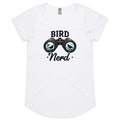 Bird Nerd - Womens Scoop Neck T-Shirt White Womens Scoop Neck T-shirt animal Printed In Australia