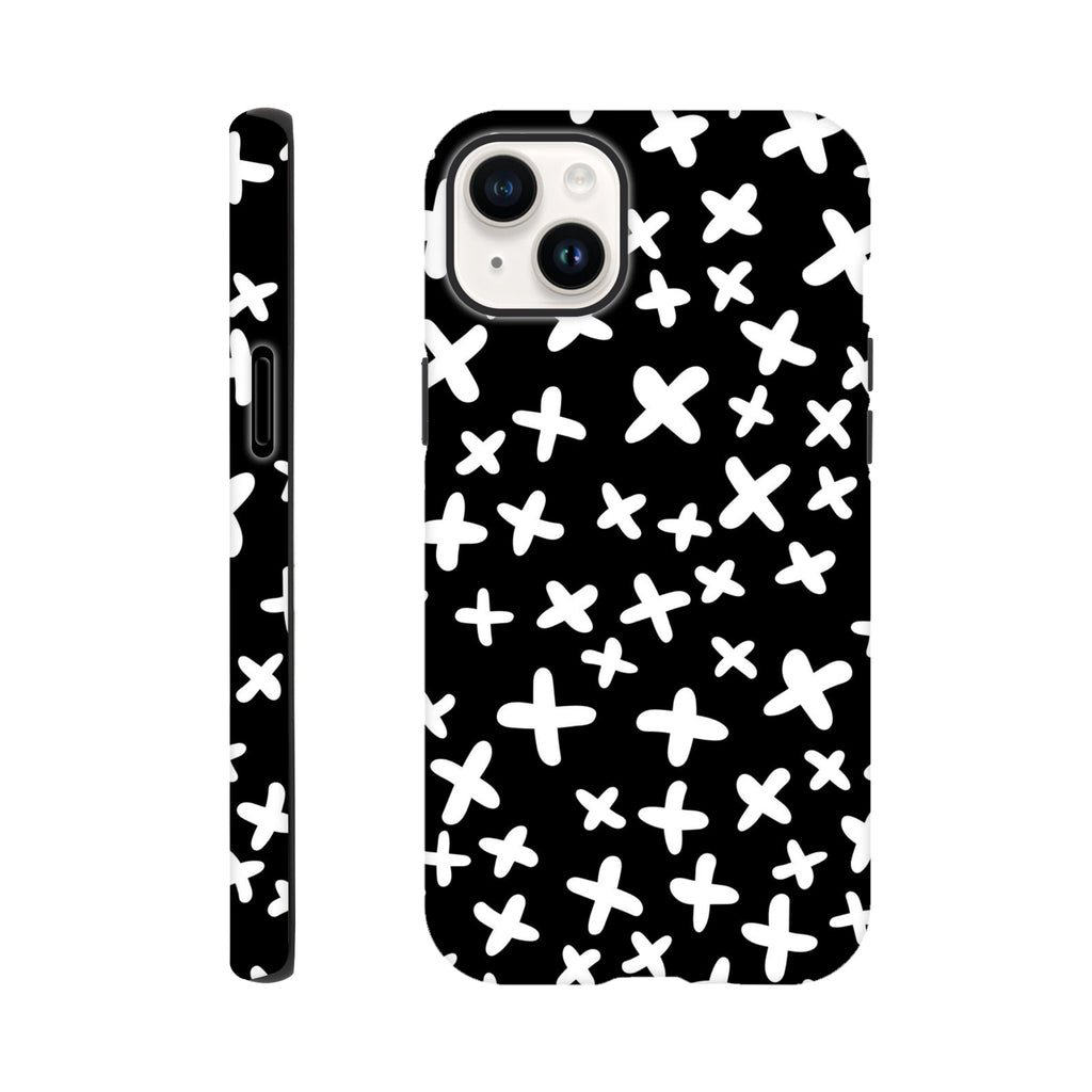 Black And White Crosses - Apple iPhone Tough case iPhone 14 Plus iPhone Tough Case Globally Fulfilled