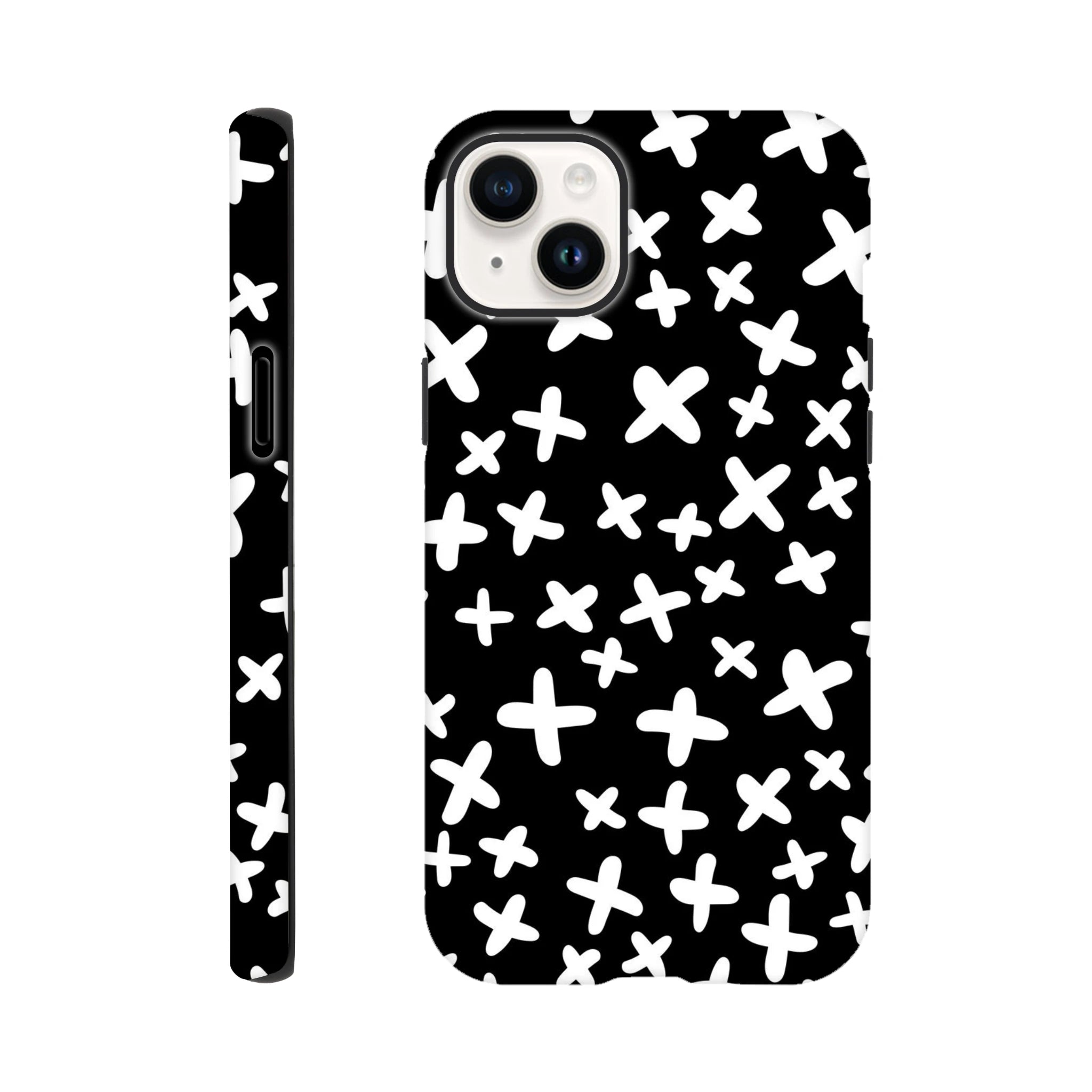 Black And White Crosses - Apple iPhone Tough case iPhone 14 Plus iPhone Tough Case Globally Fulfilled