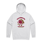 Retro TV, Technical Difficulties - Mens Hoodie White Marle Mens Hoodie Printed In Australia Retro Tech