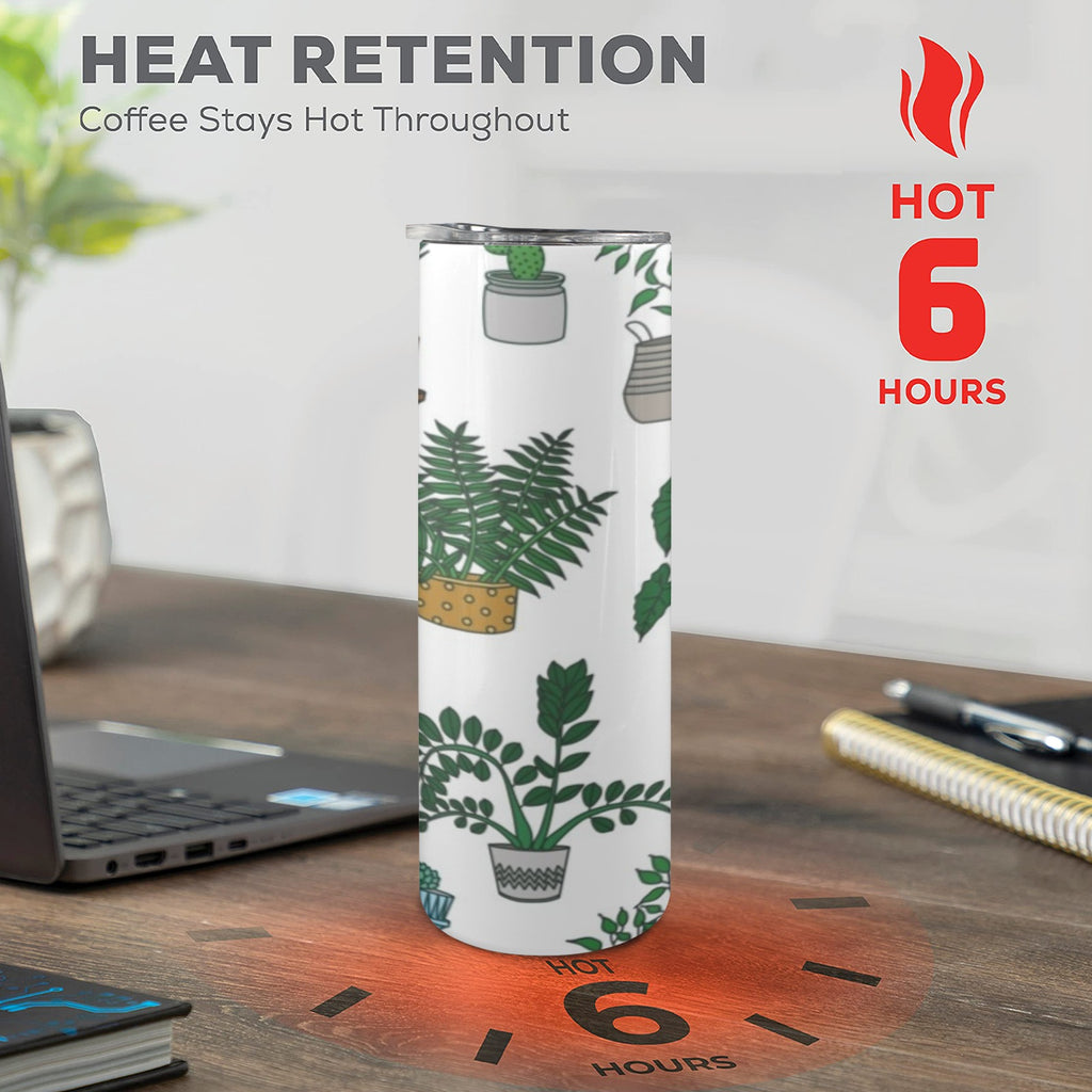 Plant Lover 20oz Tall Skinny Tumbler with Lid and Straw