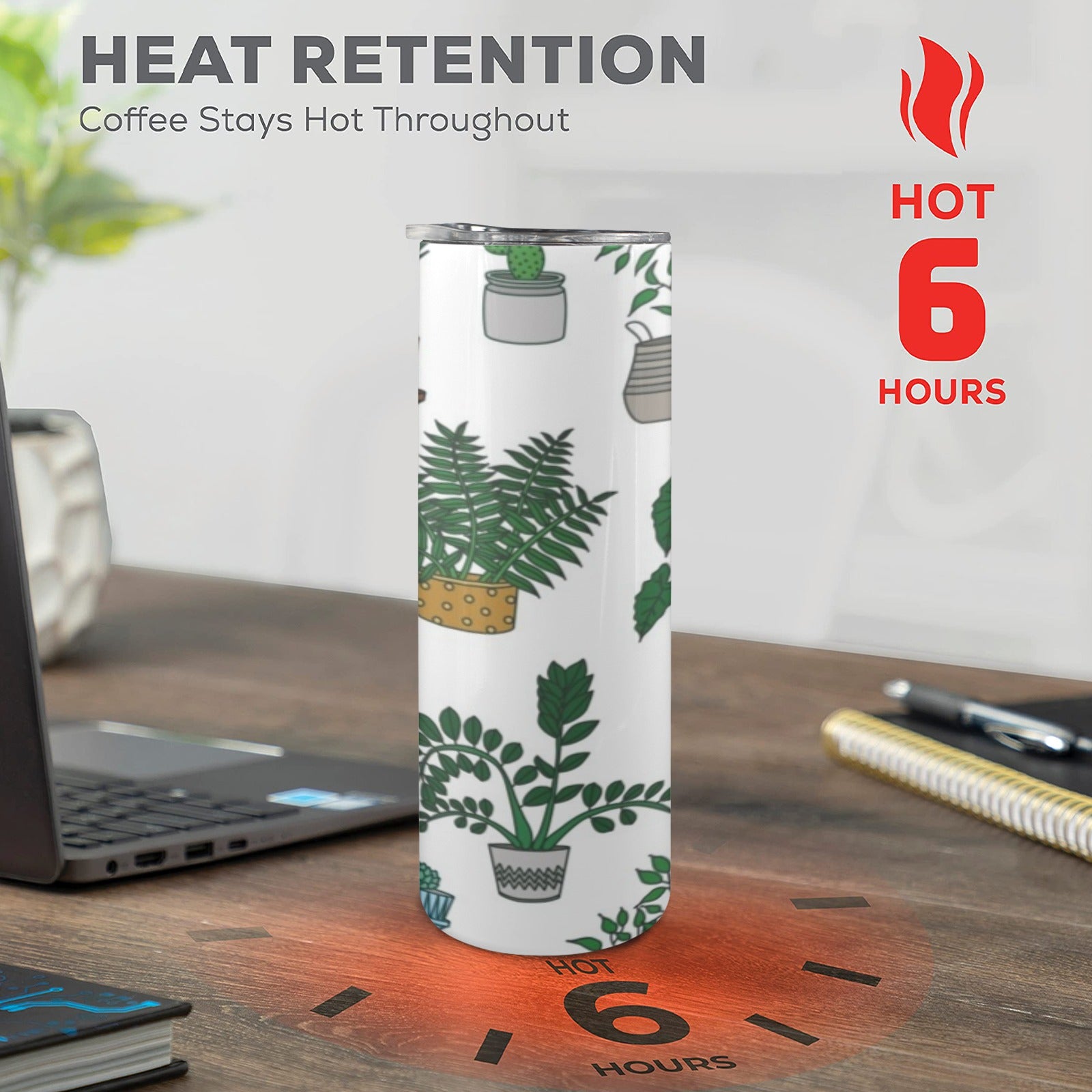 Plant Lover 20oz Tall Skinny Tumbler with Lid and Straw