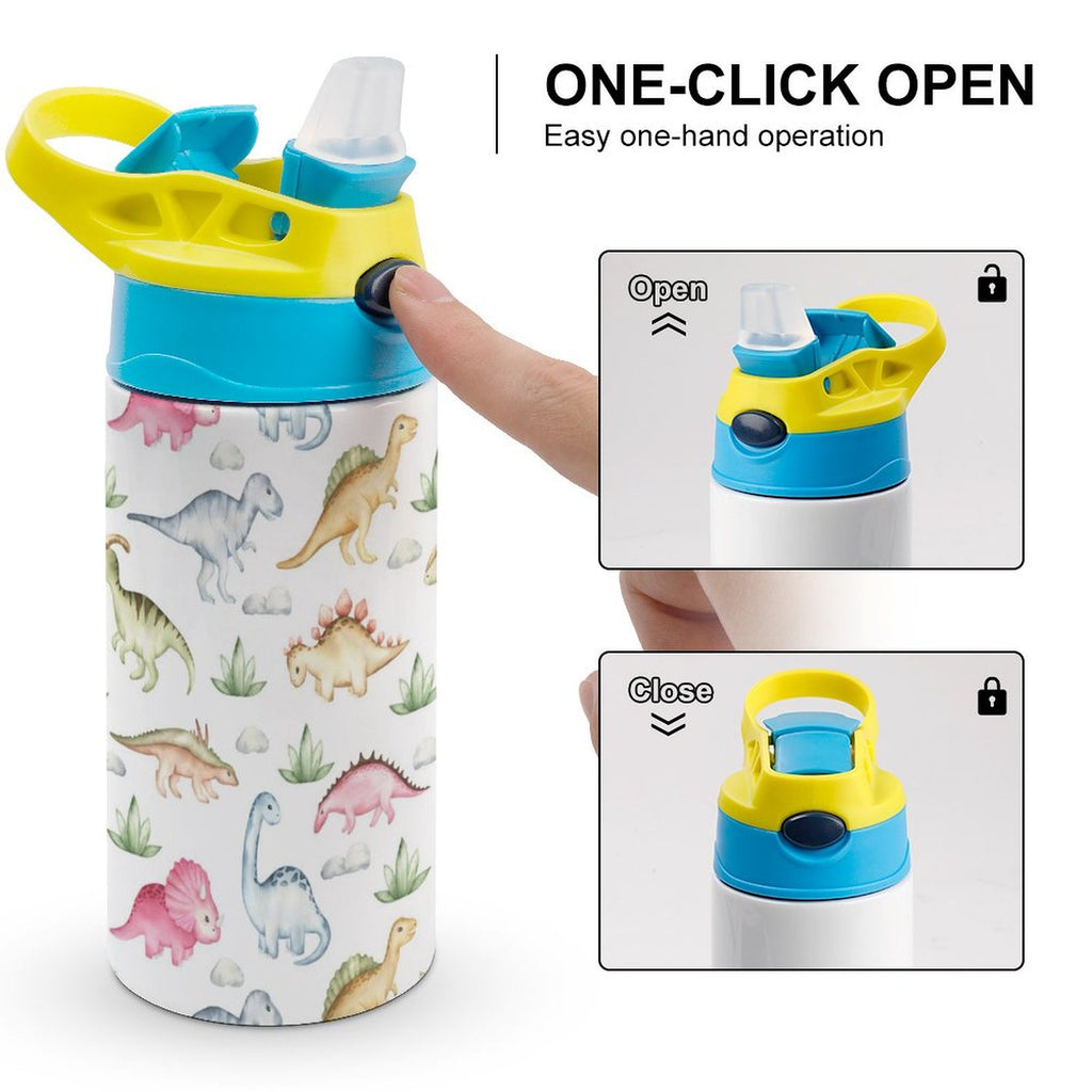Cute Dinosaurs - Little Kids Water Bottle Little Kids Water Bottle animal Printed Offshore