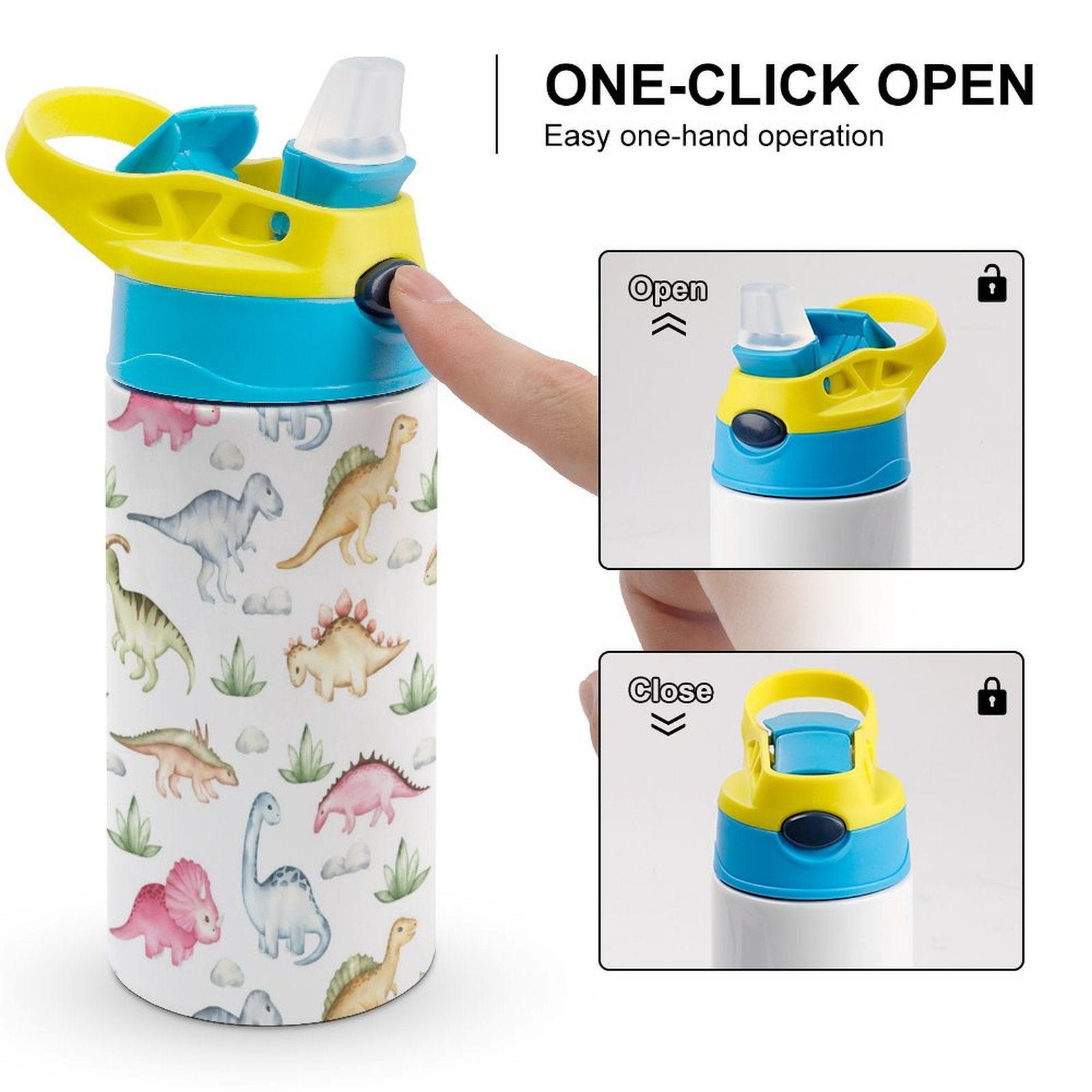 Cute Dinosaurs - Little Kids Water Bottle Little Kids Water Bottle animal Printed Offshore