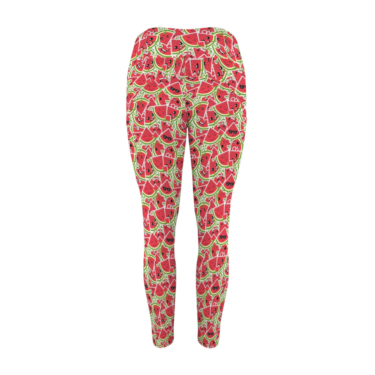Busy Watermelon Women's High Waist Pockets Yoga Leggings