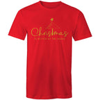 Christmas Is Better At The Beach - Mens T-Shirt Red Mens Christmas T-shirt Christmas Printed In Australia