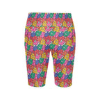 Bright And Bold Flowers Women's Bike Shorts With Side Pockets Women's Bike Shorts Plants Printed Offshore
