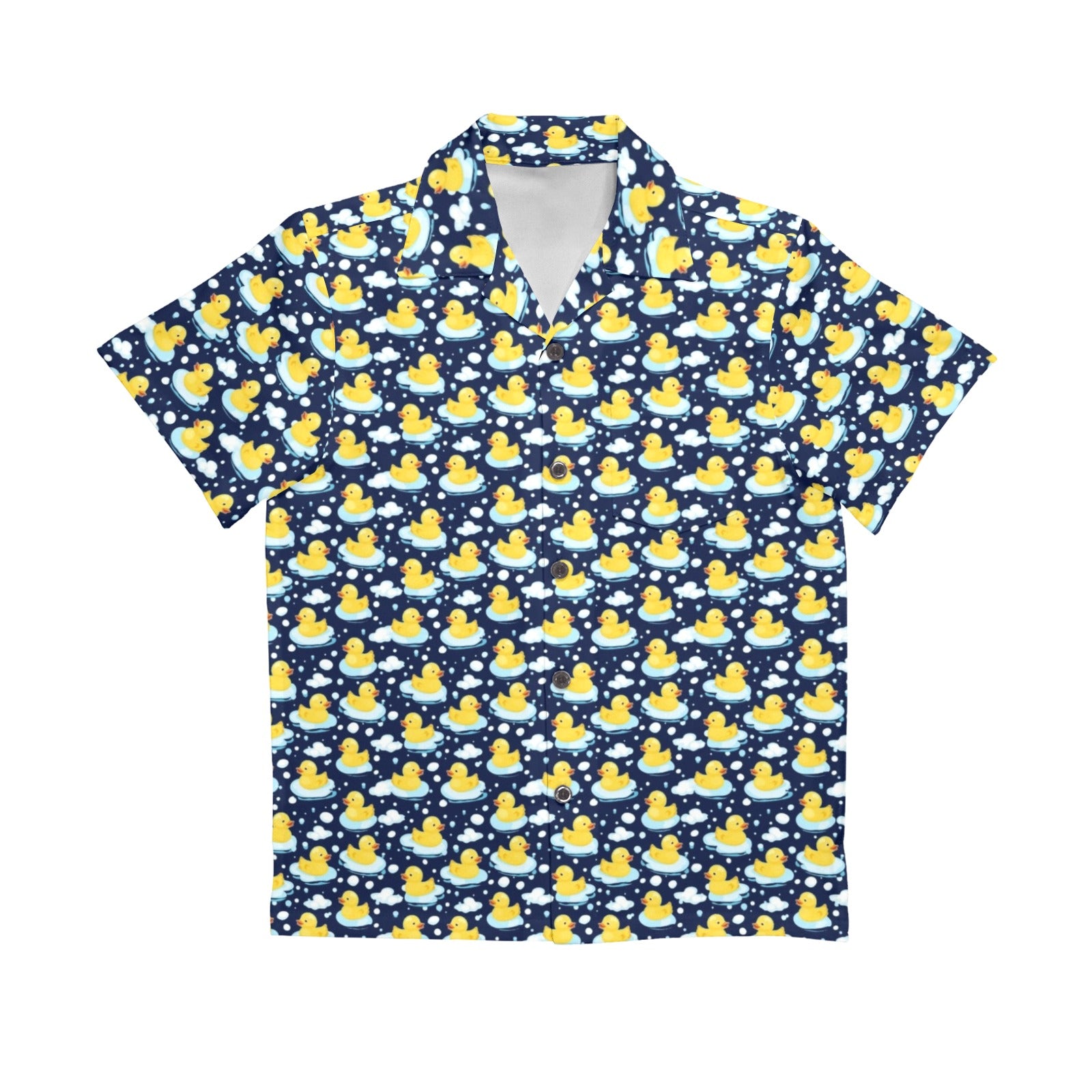 Rubber Ducks On Dark Senior Kid's Hawaiian Shirt