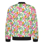 Bright Painted Tropical Men's Casual Zip‑Up Bomber Jacket