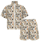 Lots Of Cats Women's Windbreaker Short Set Women's Windbreaker Short Set animal Printed Offshore